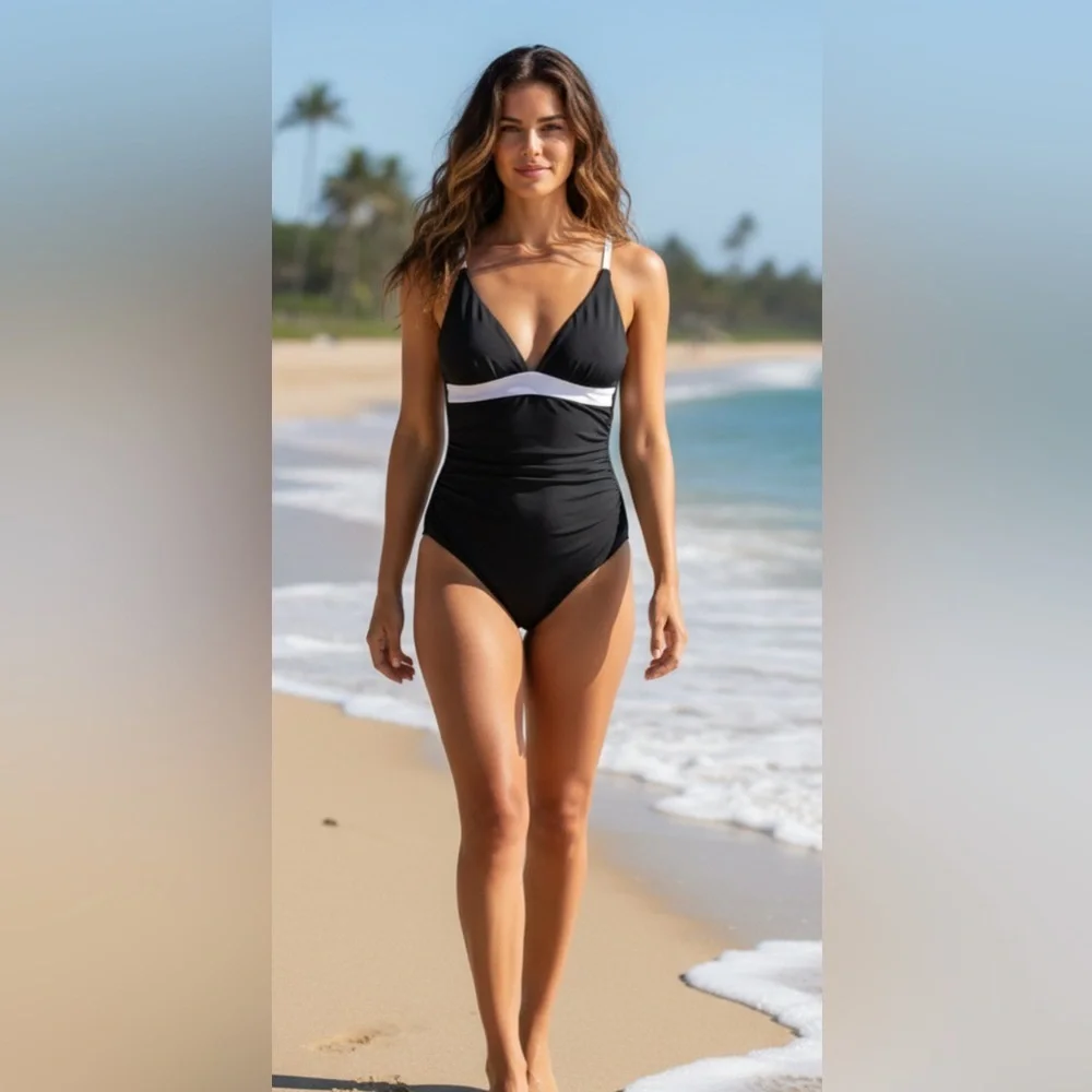 New Sexy Tummy Control Slimming Bathing Suit Double adjust Straps Swimwear